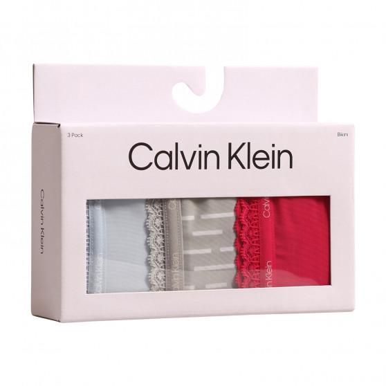 3PACK sieviešu biksītes Calvin Klein daudzkrāsains (QD3804E-6VW)