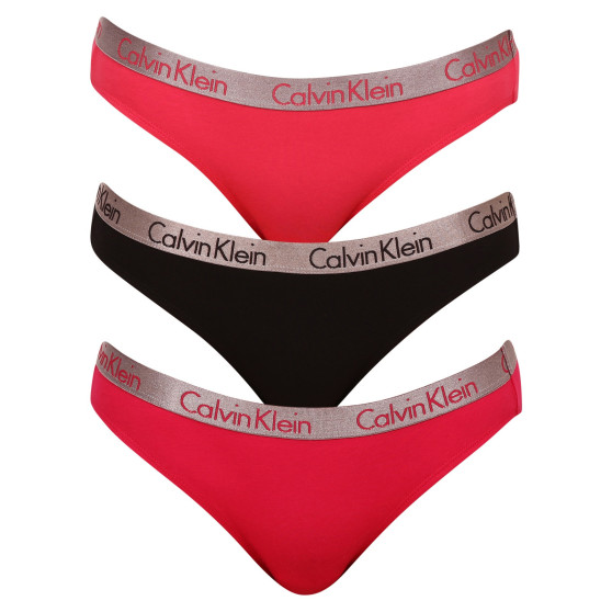 3PACK sieviešu biksītes Calvin Klein daudzkrāsains (QD3561E-6VS)