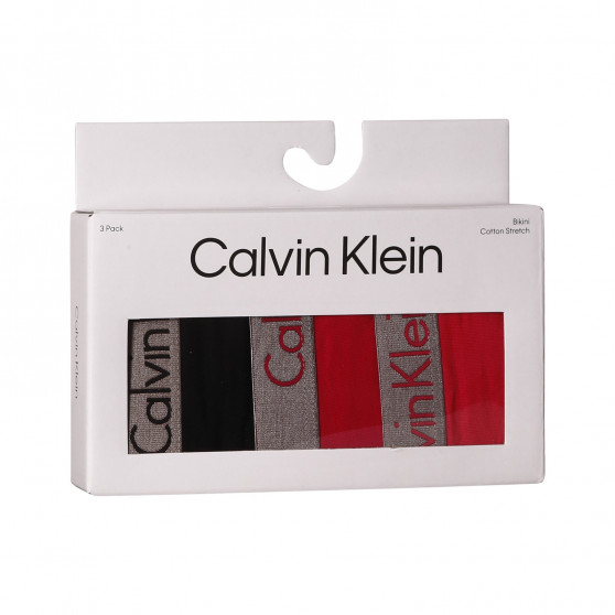 3PACK sieviešu biksītes Calvin Klein daudzkrāsains (QD3561E-6VS)