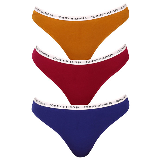 3PACK Sieviešu stringi Tommy Hilfiger daudzkrāsains (UW0UW02829 0XH)