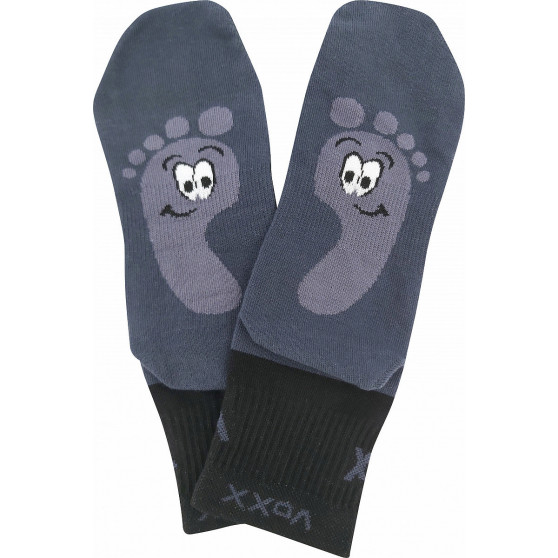 3PACK zeķes VoXX tumši pelēkas (Barefootan-darkgrey)