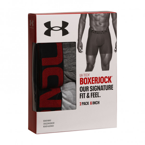 2PACK vīriešu bokseru šorti Under Armour pelēki (1363619 011)