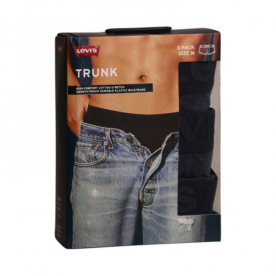 3PACK vīriešu bokseru šorti Levis zili (905042001 008)