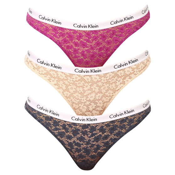 3PACK Sieviešu biksītes Calvin Klein oversized multicolour (QD3975E-6Q2)