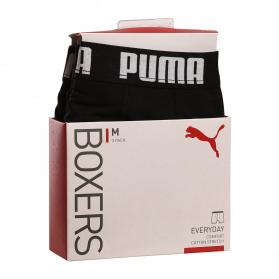 3PACK vīriešu bokseru šorti Puma melni (701206546 001)