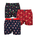 3PACK vīriešu bokserbokseršorti Happy Shorts daudzkrāsaini (HS 2838586)