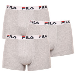 3PACK vīriešu bokseru šorti Fila pelēki (FU5016/3-400)