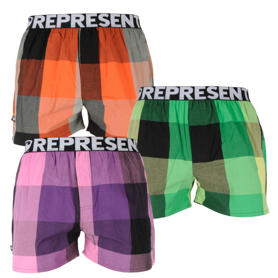 3PACK vīriešu bokserbokseršorti Represent Mikebox (R1M-BOX-02515357)