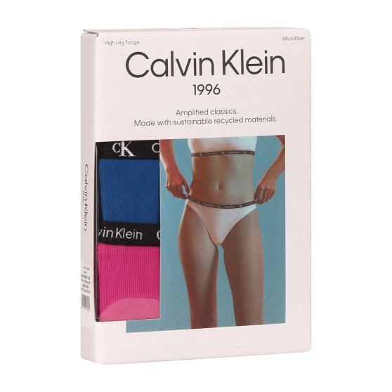 2PACK Sieviešu brazīliešu biksītes Calvin Klein daudzkrāsainas (QD5037E-C0Z)