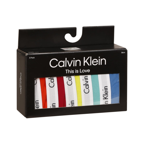 5PACK sieviešu biksītes Calvin Klein daudzkrāsains (QD3586E-BNG)