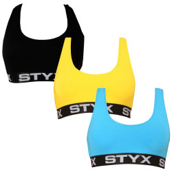 3PACK sieviešu krūšturis Styx sport multicolour (3IP96089)