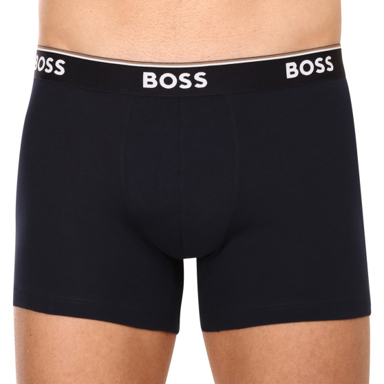 3PACK vīriešu bokseru šorti BOSS tumši zili (50475282 480)