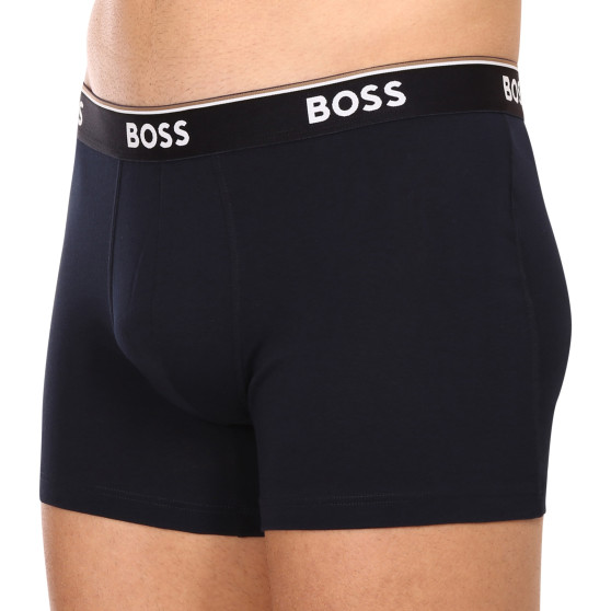 3PACK vīriešu bokseru šorti BOSS tumši zili (50475282 480)