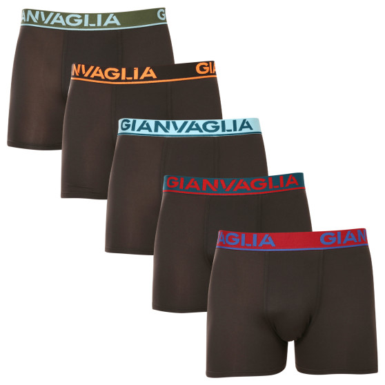 5PACK vīriešu bokseru šorti Gianvaglia melni (GVG-5010)