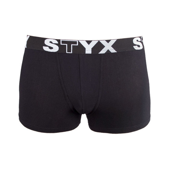 3PACK bērnu bokseru šorti Styx sporta elastīgie melni (3GJ96012)