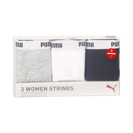 3PACK Sieviešu stringi Puma daudzkrāsains (503008001 015)