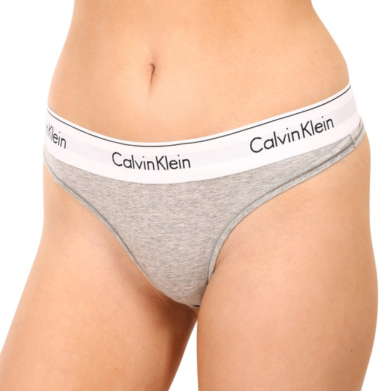 Sieviešu stringi Calvin Klein pelēks (F3786E-020)