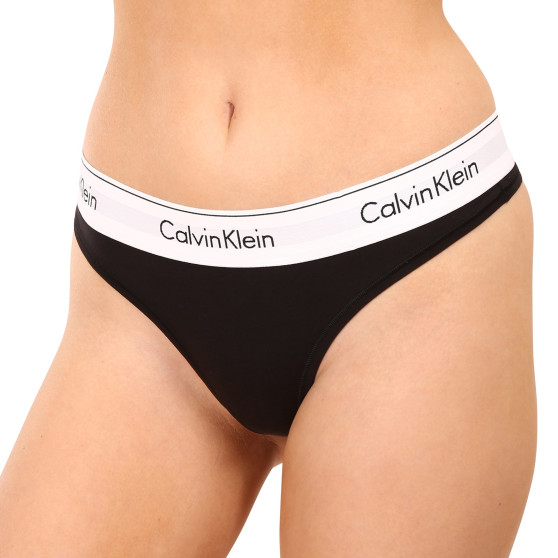 Sieviešu stringi Calvin Klein melni (F3786E-001)