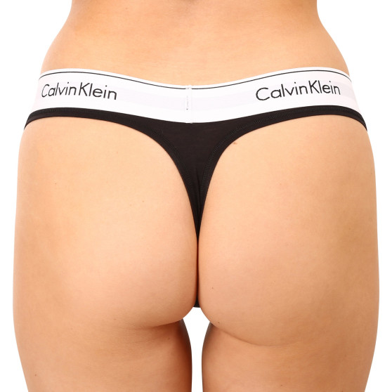 Sieviešu stringi Calvin Klein melni (F3786E-001)