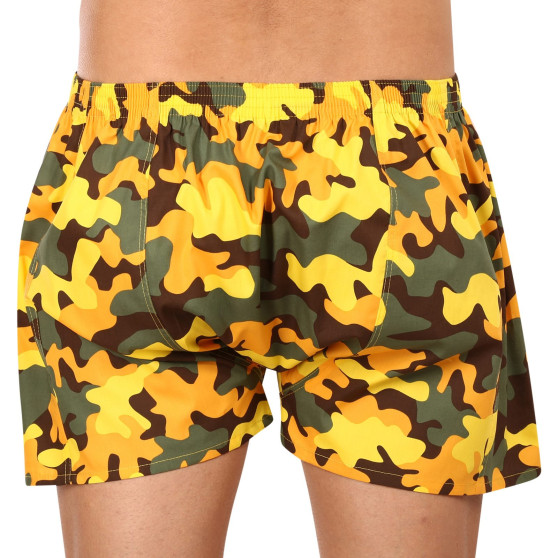 Vīriešu bokserbokseršorti Styx art classic rubber oversized camouflage yellow (E1559)