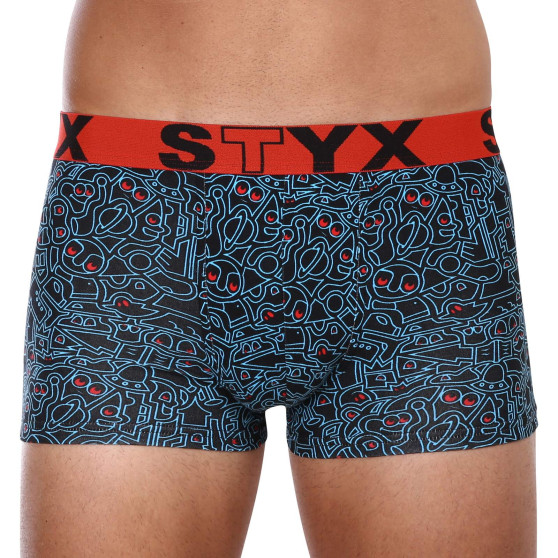 Vīriešu bokseru šorti Styx art sporta gumijas gumija oversized doodle (R1256)