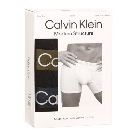 3PACK vīriešu bokseru šorti Calvin Klein melni (NB2971A-GZ5)