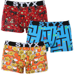 3PACK Vīriešu bokseru šorti Styx art sporta gumija oversized (3R12914)