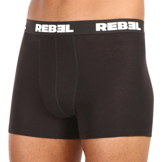 5PACK vīriešu bokseru šorti Nedeto Rebel black (5NBR001)