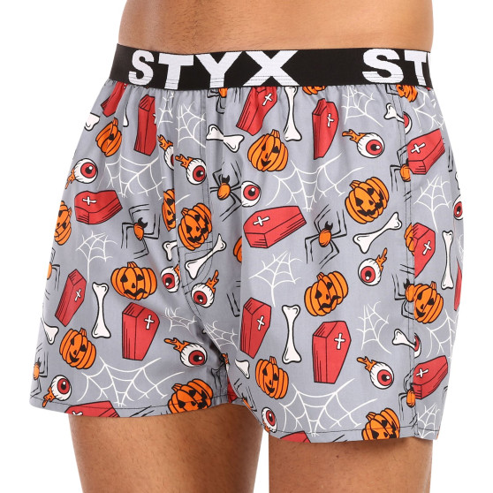 Vīriešu bokserbokseršorti Styx art sporta gumijas Halloween zārki (B1752)