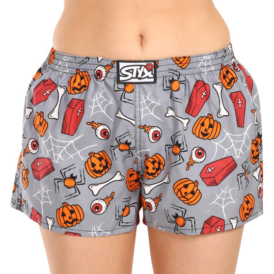 Sieviešu bokserbokseršorti Styx art classic gumijas Halloween zārks (K1752)