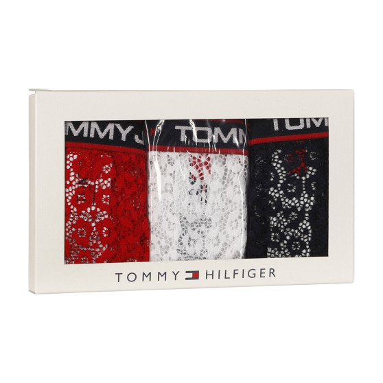 3PACK Sieviešu stringi Tommy Hilfiger daudzkrāsains (UW0UW04714 0WE)