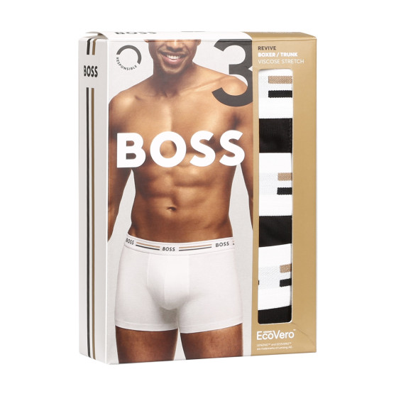 3PACK vīriešu bokseru šorti BOSS melni (50492200 001)