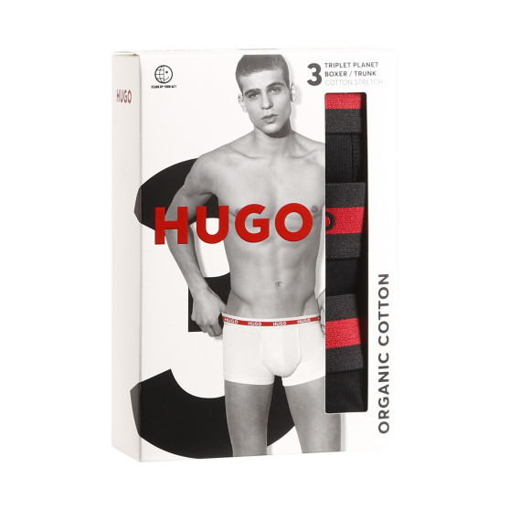 3PACK vīriešu bokseru šorti HUGO melni (50492375 002)