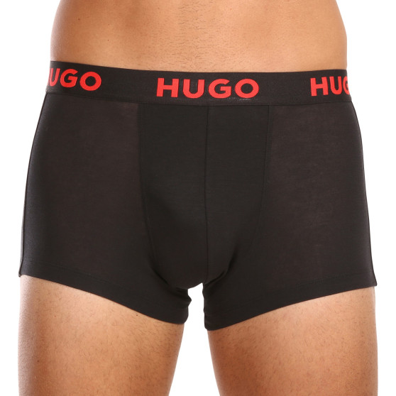 3PACK vīriešu bokseru šorti HUGO melni (50496723 001)