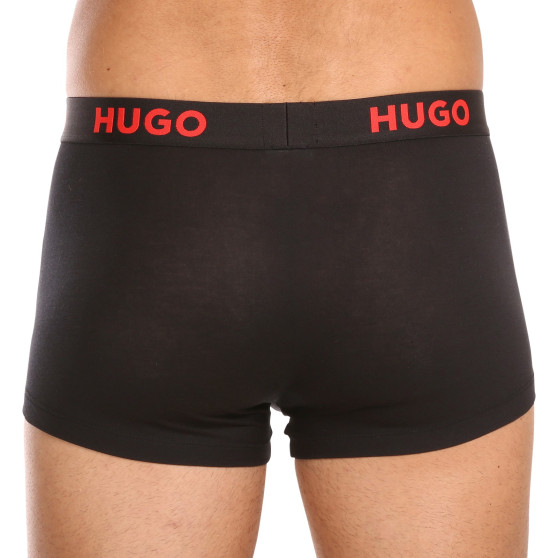 3PACK vīriešu bokseru šorti HUGO melni (50496723 001)