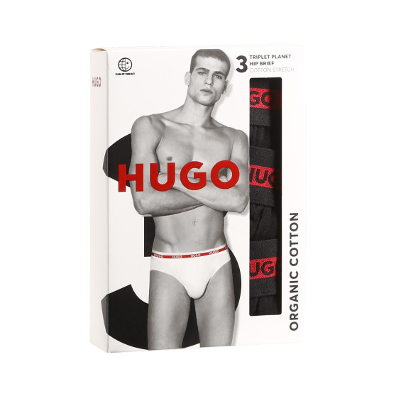 3PACK vīriešu apakšbikses HUGO melnas (50492378 002)