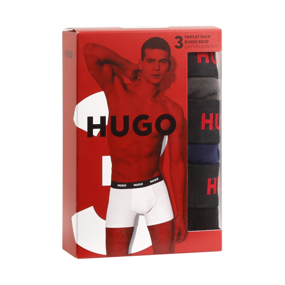 3PACK vīriešu bokseru šorti HUGO daudzkrāsaini (50503079 413)