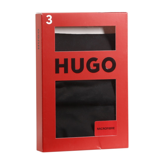 3PACK Sieviešu stringi HUGO bezšuvju melni (50492489 001)