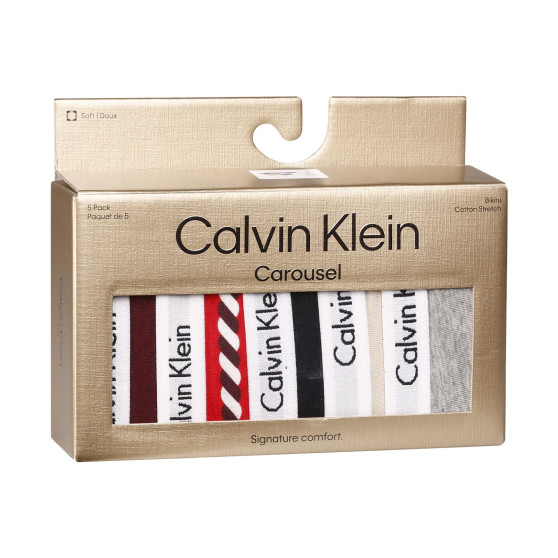 5PACK sieviešu biksītes Calvin Klein daudzkrāsains (QD5144E-I23)