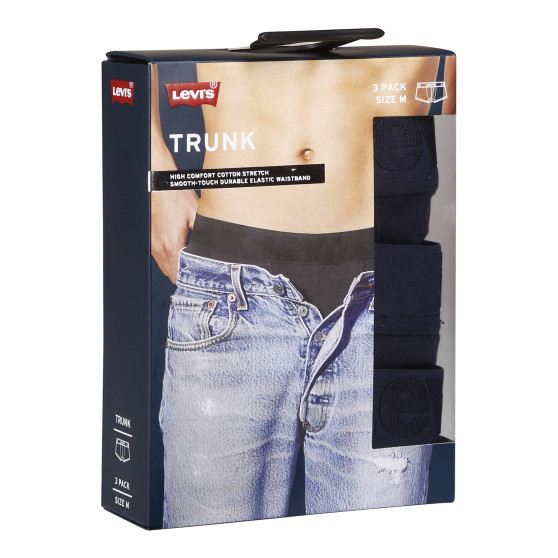 3PACK vīriešu bokseru šorti Levis tumši zili (905042001 002)