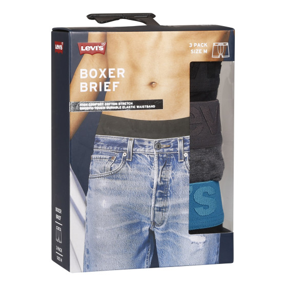 3PACK vīriešu bokseru šorti Levis daudzkrāsaini (905045001 023)