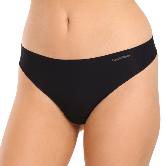 Sieviešu stringi Calvin Klein bezšuvju melni (D3428E-001)