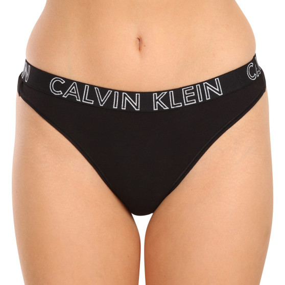 Sieviešu stringi Calvin Klein melni (QD3636E-001)