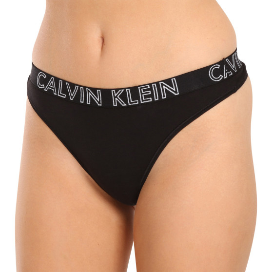 Sieviešu stringi Calvin Klein melni (QD3636E-001)