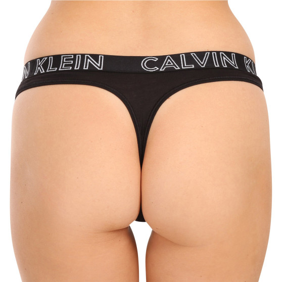 Sieviešu stringi Calvin Klein melni (QD3636E-001)