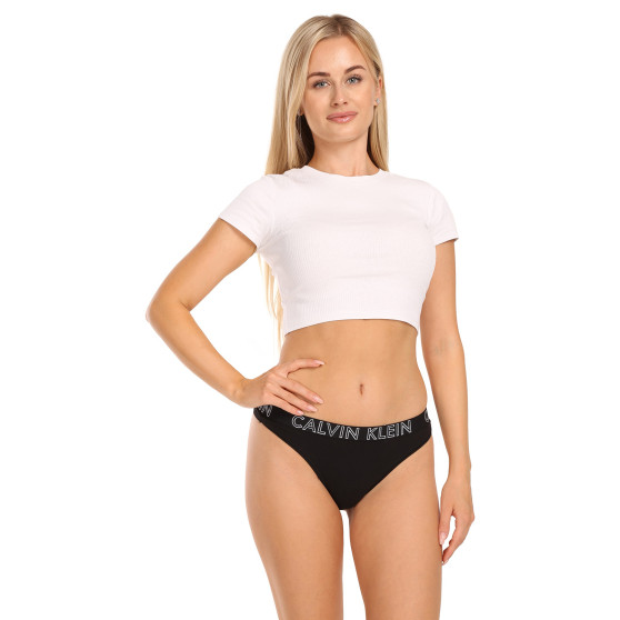 Sieviešu stringi Calvin Klein melni (QD3636E-001)