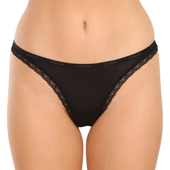 Sieviešu stringi Calvin Klein melni (D3445E-001)