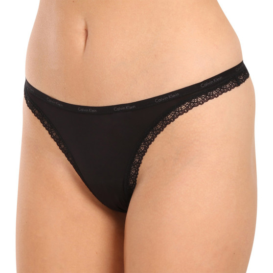 Sieviešu stringi Calvin Klein melni (D3445E-001)