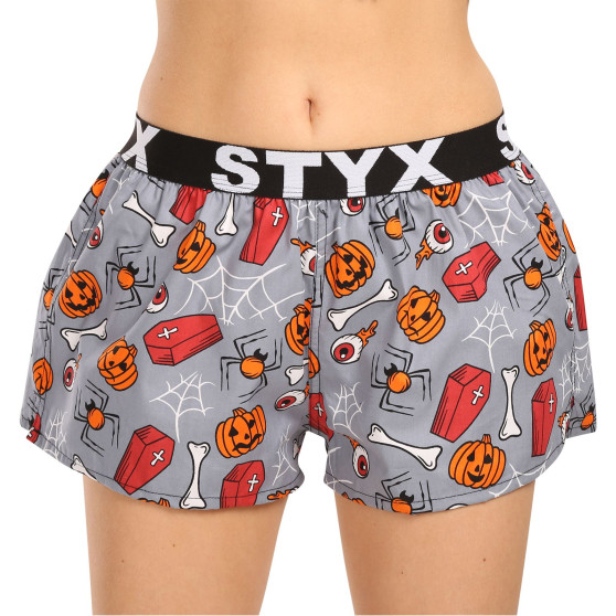 Sieviešu bokserbokseršorti Styx art sporta gumijas Halloween zārki (T1752)