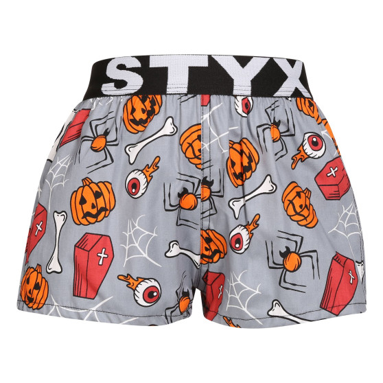 Bērnu bokserbokseršorti Styx art sporta gumijas gumijas Halloween zārki (BJ1752)